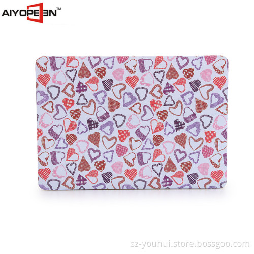 Hot sales New Arrival Covering Plastic Case for Macbook retina 12.1" Color Printing With Lovely Heart Design Case